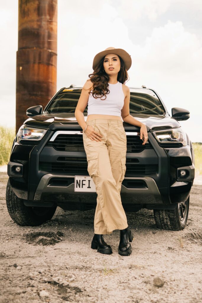 Woman wearing 2000s inspired Amazon fashion finds with cargo pants and ballet flats